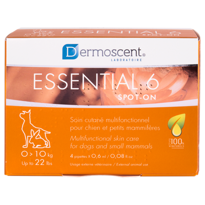Dermoscent® Essential 6 Spot-On Hond & KI.Zoogd. 1-10 kg 4 x 0,6 ml